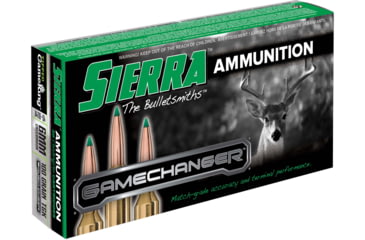 Image of Sierra Bullets GameChanger Rifle Ammo, 6mm Creedmoor, Sierra Bullets Tipped GameKing, 100 Grain, 20 Rounds, A4110--04