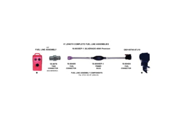 Image of Sierra International Ado 4000 Complete Fuel Line Assembly - Suzuki, 6 With Dual Fuel Connectors, Silver, 18-8035EP-1