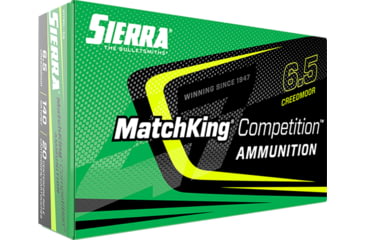 Image of Sierra Bullets MatchKing, 6.5mm Creedmoor,140 Grain, HPBT, Brass Cased Rifle Ammo, 20 Rounds, A1740-05-20RD