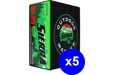 Image of Sierra Bullets Outdoor Master, 9mm Luger, 115 gr., Jacketed Hollow Point/JHP, Brass Cased Rifle Ammo, 100 Rounds