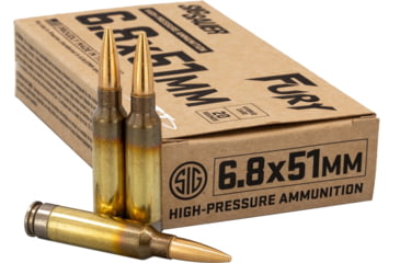 Image of SIG SAUER 6.8mm Remington SPC 135 Grain CTT Brass Cased Rifle Ammo, 20 Rounds, CH68CTT135-20
