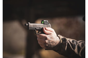 Image of SIG SAUER Barrel, 9MM, 4.3 Threaded Barrel, 1/2X28 Thread Pitch, Fits Sig P365, Nitride Finish, Black, Loaded Chamber Indicator