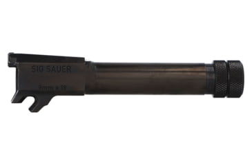 Image of SIG SAUER Barrel, 9MM, 3.7 Threaded Barrel, 1/2X28 Thread Pitch, Fits Sig P365, Nitride Finish, Black, Loaded Chamber Indicator