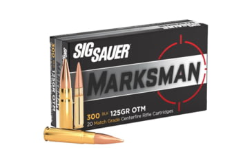 Image of SIG SAUER 300 BLK 125 Grain Match Brass Cased Rifle Ammo, 20 Rounds, C300A1-20