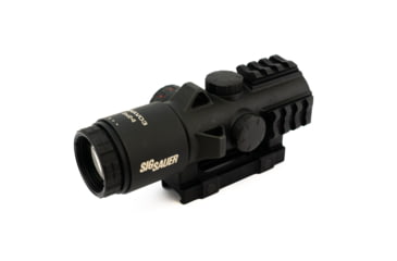 Image of SIG SAUER Bravo3 Prismatic Battle Red Dot Sight, 3x24mm, 556-762 Horseshoe Dot Illuminated Reticle, 0.5 MOA, M1913, Graphite, Medium, SOB33101