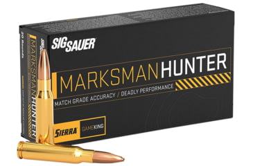 Image of SIG SAUER Marksman Hunter 7mm Rem 160 Grain Sierra Gameking Brass Cased Centerfire Rifle Ammo, 20 Rounds, E7RMGK160-20