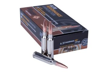 Image of SIG SAUER Elite Copper Hunting Rifle Ammo, 6.5mm Creedmoor, 120 grain, 20 Rounds/ Box, Brass, E65CH1-20