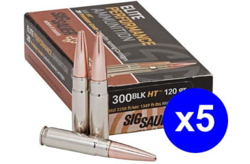 Image of SIG SAUER Elite Hunting Solid Copper .300 AAC Blackout 120 grain Open Tip Match Brass Cased Centerfire Rifle Ammo