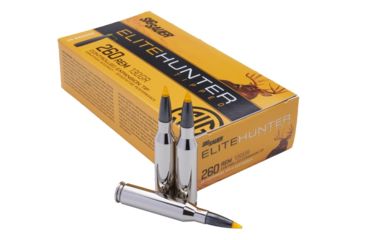 Image of SIG SAUER Elite Tipped Hunting Rifle Ammo, .260 Remington, 130 grain, 20 Rounds/ Box, Brass, E260TH1-20
