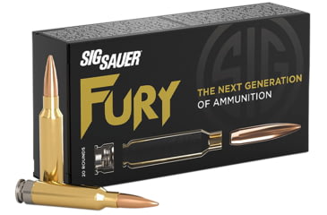 Image of SIG SAUER Fury Hybrid Match .277 Sig 155 Grain OTM Match Brass Cased Centerfire Rifle Ammo, 20 Rounds, H277SFOTM155-20