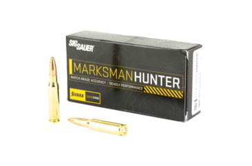 Image of SIG SAUER Marksman Hunter .308 Win 165 Grain Sierra Gameking Brass Cased Centerfire Rifle Ammo, 20 Rounds, E308GK165-20