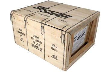 Image of SIG SAUER Hybrid Ball Crate 6.8x51mm 113 Grain FMJ Brass Cased Centerfire Rifle Ammo, 920 Rounds, MH68MM113B-920