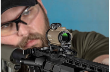 Image of SIG SAUER OPMOD Exclusive Romeo-MSR 1x20 Red Dot Sight, 2 MOA Green Dot, FDE, SOR72022, EDEMO1