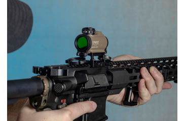 Image of SIG SAUER OPMOD Exclusive Romeo-MSR 1x20 Red Dot Sight, 2 MOA Green Dot, FDE, SOR72022, EDEMO1