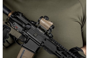Image of SIG SAUER OPMOD Exclusive Romeo-MSR 1x20 Red Dot Sight, 2 MOA Green Dot, FDE, SOR72022, EDEMO1