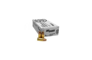 Image of SIG SAUER Pistol Ammo, 9 mm Luger +P, Full Metal Jacket, 90 grain, Lead-Free, Frangible, 50 Rounds/Box, Brass, E9MMLFF1-50