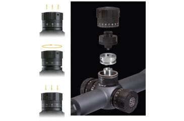 Image of SIG SAUER Tango6 Rifle Scope, 1-6X24mm, 30mm, Sfp, Hellfire 3 Gun Illum Reticle, Graphite, SOT61018