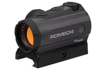 Image of SIG SAUER Romeo4 Compact Red Dot Sight 1x20mm 2 MOA Reticle Low Profile w/ Torx Mounts Graphite Finish, SOR42001