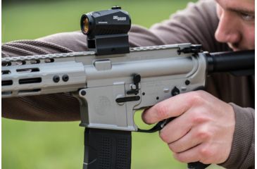 Image of SIG SAUER ROMEO5 1x20mm Red Dot Sight, 2 MOA Red Dot Reticle, 65 MOA Circle Dot, 1 x AAA Battery, Matte, Black, SOR52102, EDEMO5