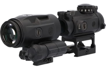 Image of SIG SAUER ROMEO-MSR Gen 2 1x20mm Reflex Red Dot Sight and JULIET5 Micro 5x24mm Magnifier Combo Kit, Black, SORJMSR501