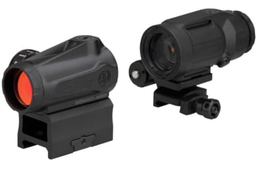 Image of SIG SAUER ROMEO-MSR Gen 2 1x20mm Reflex Red Dot Sight and JULIET5 Micro 5x24mm Magnifier Combo Kit, Black, SORJMSR501