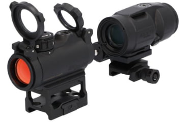 Image of SIG SAUER ROMEO-MSR Gen 2 1x20mm Reflex Red Dot Sight and JULIET5 Micro 5x24mm Magnifier Combo Kit, Black, SORJMSR501