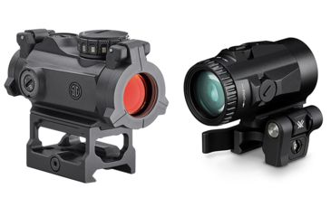 Image of SIG SAUER Romeo-MSR 1x20mm Red Dot Sight, 2 MOA Red Dot Reticle, Black with Vortex Micro 3x Magnifier, SOR72001-KIT1