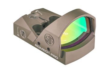Image of Sig Romeo 1Pro 1x30mm Red Dot Sight, 6 MOA Dot Reticle, Aircraft Grade Aluminum, Flat Dark Earth, SOR1P103