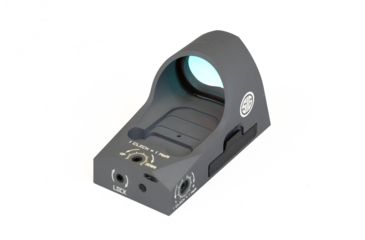 Image of Sig Romeo 3 Miniature 1x25mm Reflex Sight w/ Riser, 3 MOA Red Dot Reticle, Graphite SOR31002