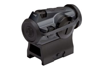 Image of SIG SAUER Romeo4DR Compact Red Dot Sight, 1X20mm, 2 MOA Red Dot 65 MOA Circle Dot, 0.5 MOA Adj, CR2032, M1913, Graphite, NSN N, SOR41111