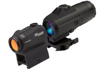 Image of Sig Romeo 5 Red Dot Sight, 2 MOA Red Dot, M1913, Black, Juliet3 3x Magnifier, Black, Medium, SORJ53101
