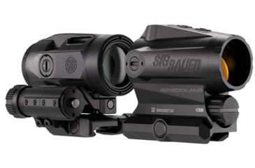 Image of Sig Sauer ROMOEO 5X-AMR and Juliet 3-AMR, Red Dot and Compact Magnifier Combo, 3X Magnification, 65 MOA Circle with 2 MOA Dot, Matte Finish, Black, Fits Picatinny Rail SORJ5XAMR01