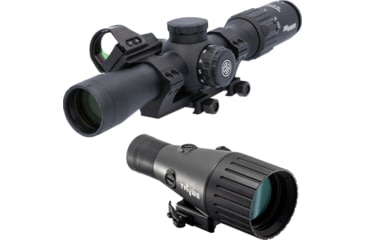 Image of Sig Sauer Sierra3BDX2.5-8x32mm Rifle Scope 30mm Tube, Black, BDX-R1 Digital Reticle and TRYBE Optics Enhancer Rifle Scope Magnification Quadrupler