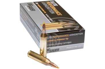 Image of SIG SAUER SIG Hunting Rifle Ammo .243 Winchester 90 grain Controlled Expansion Tip Brass Cased Centerfire Rifle Ammo, 20 Rounds, E243TH2-20