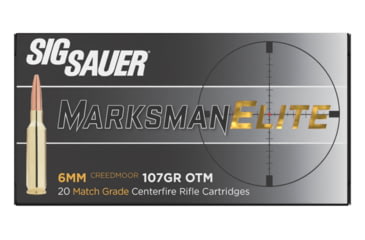 Image of SIG SAUER SIG Match Grade Rifle Ammo 6mm Creedmoor 107 grain Open Tip Match Brass Cased Centerfire Rifle Ammo, 200 Round