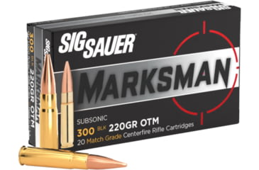 Image of SIG SAUER 300 BLK 220 Grain Match Brass Cased Rifle Ammunition