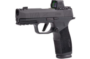 Image of SIG SAUER P365X Macro Comp Semi Auto Pistol, 9mm Luger, 3.1 in Barrel, ROMEO-X COMPACT w/ XRAY3 Day/Night Sights, Polymer Black Frame, Polymer Grip, 2-Mag, 17 Round Capacity, 365XCA-9-COMP-RXX
