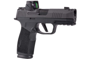 Image of SIG SAUER P365X Macro Comp Semi Auto Pistol, 9mm Luger, 3.1 in Barrel, ROMEO-X COMPACT w/ XRAY3 Day/Night Sights, Polymer Black Frame, Polymer Grip, 2-Mag, 17 Round Capacity, 365XCA-9-COMP-RXX