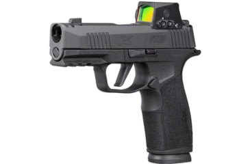Image of SIG SAUER P365X Macro Comp Semi Auto Pistol, 9mm Luger, 3.1 in Barrel, ROMEO-X COMPACT w/ XRAY3 Day/Night Sights, Polymer Black Frame, Polymer Grip, 2-Mag, 17 Round Capacity, 365XCA-9-COMP-RXX