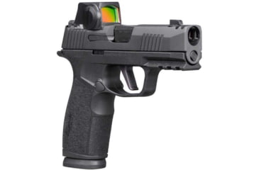 Image of SIG SAUER P365X Macro Comp Semi Auto Pistol, 9mm Luger, 3.1 in Barrel, ROMEO-X COMPACT w/ XRAY3 Day/Night Sights, Polymer Black Frame, Polymer Grip, 2-Mag, 17 Round Capacity, 365XCA-9-COMP-RXX
