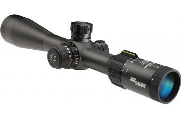 Image of SIG SAUER Tango4 3-12x42 30mm Tube Tactical Rifle Scope w/Illuminated Horseshoe Dot Glass Reticle, 0.2 MRAD Adjustments, Graphite SOT43002