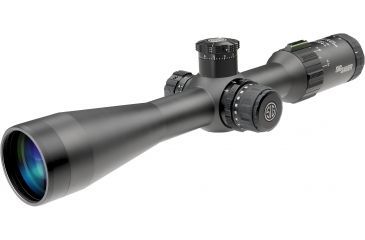 Image of SIG SAUER Tango4 3-12x42 30mm Tube Tactical Rifle Scope w/Illuminated Horseshoe Dot Glass Reticle, 0.2 MRAD Adjustments, Graphite SOT43002