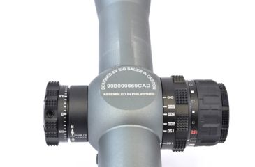 Image of SIG SAUER Tango4 3-12x42 30mm Tube Tactical Rifle Scope w/Illuminated Glass Reticle, 0.1 MRAD Adjustments, Graphite SOT43004