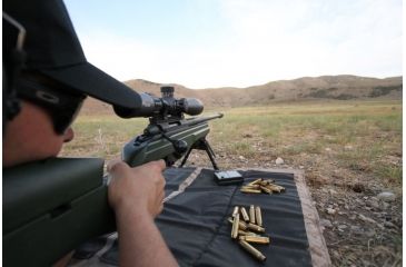 Image of SIG SAUER Tango4 3-12x42 30mm Tube Tactical Rifle Scope w/Illuminated Horseshoe Dot Glass Reticle, 0.2 MRAD Adjustments, Graphite SOT43002