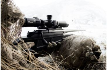 Image of SIG SAUER Tango4 3-12x42 30mm Tube Tactical Rifle Scope w/Illuminated Horseshoe Dot Glass Reticle, 0.2 MRAD Adjustments, Graphite SOT43002