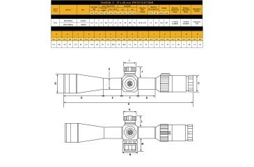 Image of SIG SAUER Tango6 30mm Tube Tactical 2-12x40mm Rifle Scope Specifications