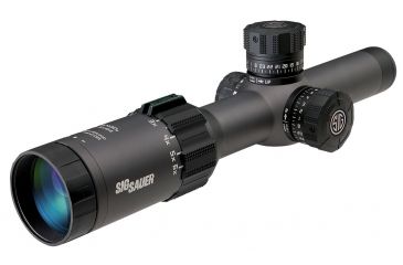 Image of SIG SAUER Tango6 Rifle Scope, 1-6X24mm, 30mm, SFP, Hellfire 3 Gun Illuminated Reticle, Graphite, SOT61018