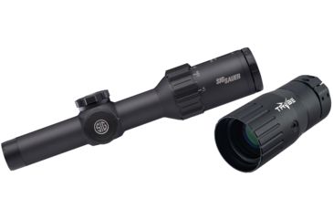 Image of SIG SAUER Tango6 Rifle Scope, 1-6X24mm, 30mm, FFP, 300 Blackout Horseshoe Dot Illuminated Reticle, Black, SOT61112 with Trybe Optics Enhancer