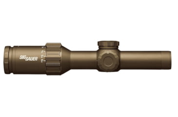 Image of SIG SAUER Tango6T 1-6X24 Rifle Scope, 30mm Tube, Second Focal Plane, FL-6 Illumination Reticle, 0.2 MRAD, Capped Turret w/ 1.535 ALPHA 4, FDE, SOT61SVPS