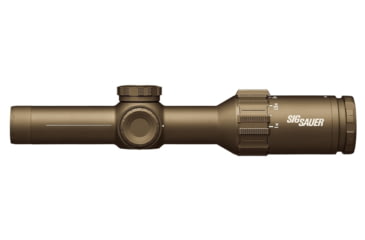 Image of SIG SAUER Tango6T 1-6X24 Rifle Scope, 30mm Tube, Second Focal Plane, FL-6 Illumination Reticle, 0.2 MRAD, Capped Turret w/ 1.535 ALPHA 4, FDE, SOT61SVPS